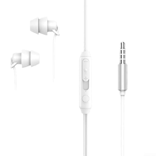 Compact Wired Earphones for Living Room Quiet(white1 3.5mm)