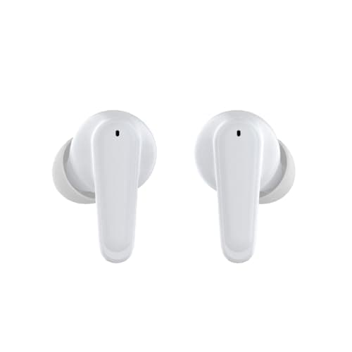 groov e Flex Buds True Wireless Earbuds - White - with Active Noise Cancelling, Fabric Charging Case, Clear Calls, Touch Control, Supports Voice Assistants — view 4