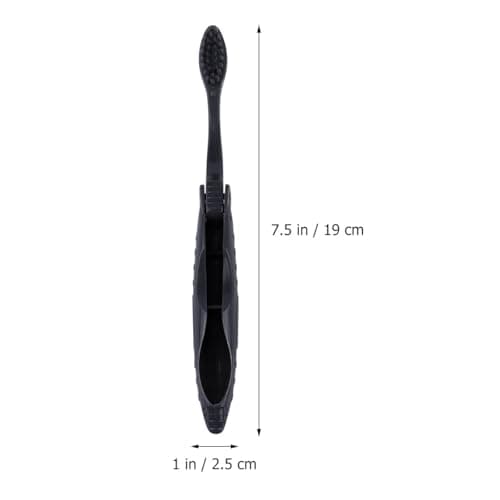 Folding Travel Toothbrush Charcoal Soft Bristle Set 8 Pack Portable — view 2