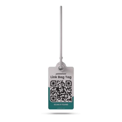Pebblebee Link Luggage Tags | QR Code Bag Tracker | TSA Friendly | 5 Pack