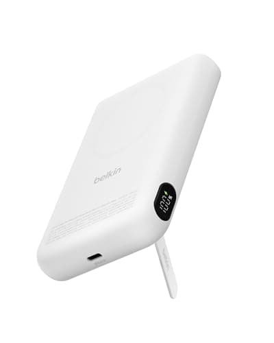 Belkin BoostCharge 10,000mAh Magnetic Power Bank with Kickstand - White