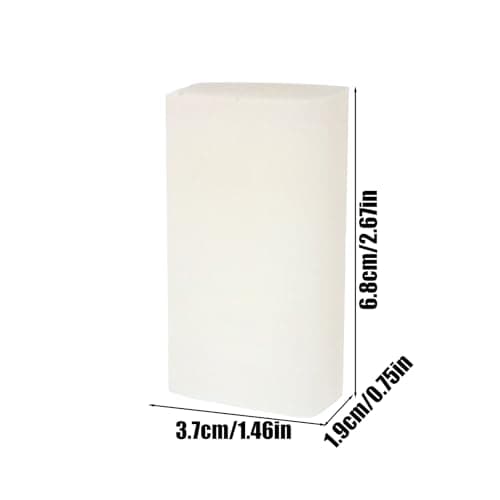 Shoe Cleaning Eraser, Instant Polishing Scrubber Tool, Compact Size Quick Stain Removal Sturdy Rubber Multi Block Footwear Care Accessories with Manual Action White Item Dirt Lifter for Travel — view 6