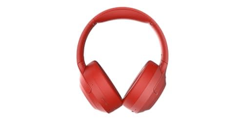 Riwbox Hybrid Active Noise Cancelling Headphones,Wireless Over Ear Bluetooth Headset,60H Playtime,Hi-Res Audio, Foldable,Bluetooth V5.4,Comfort&Immersion for Work,Commuting (Red) — view 4