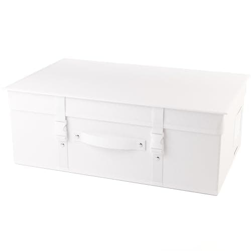 HANGERWORLD Medium White Wedding Bridal Dress Gown Storage Travel Carry Case Box with Handles