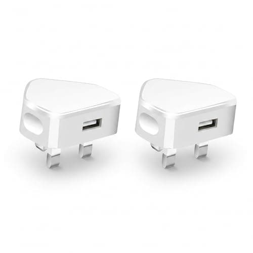 Hyleon USB Plug UK, 2Pcs 5V 1A USB Wall Charger Plug Adapter