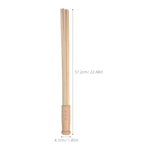 YUYUETIME Meridian Massager Bamboo Massage Hammer Tool for Fitness and Travel, Portable Handheld Muscle Massager Stick with Handle and Gentle Touch — view 2