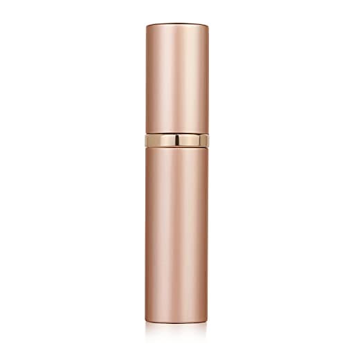 Perfume Atomiser, 5ml Refillable Travel Size Perfume Bottle, Leaking Proof, Bottom Pump without Funnel, elegant portalbe size for women and men, Rose Gold,