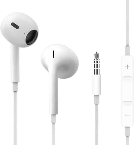 Spy Tec Earphones,In-Ear Headphones Wired Earbuds, Noise Isolating Headset Noise Isolation Corded for 3.5mm Jack Ear Buds for iPhone, iPad, Samsung, Computer, Laptop, Gaming, Sports, MP3 Players etc.