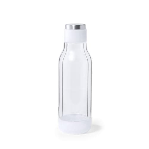 Personalised 500ml Double Wall Borosilicate Glass Thermal Bottle with Stainless Steel Cap - Custom Engraved Insulated Reusable Bottle for Travel, Gym & Office — view 3