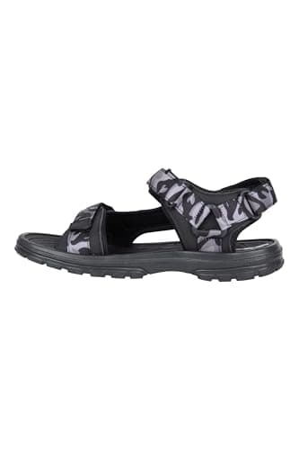 Mountain Warehouse Crete Mens Sandals - Durable & Sturdy Grip, Cushioned Footbed, Neoprene Lined, Hook & Loop Straps Beach Shoes - Spring Summer Travel, Walking Dark Grey (01) Adult Shoe Size 12 — view 4