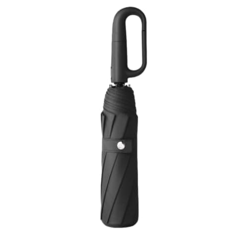 Gyios umbrella Compact Portable Foldable For Adults Wind Resistant Men Women On Travel Rainy Days-black-iron