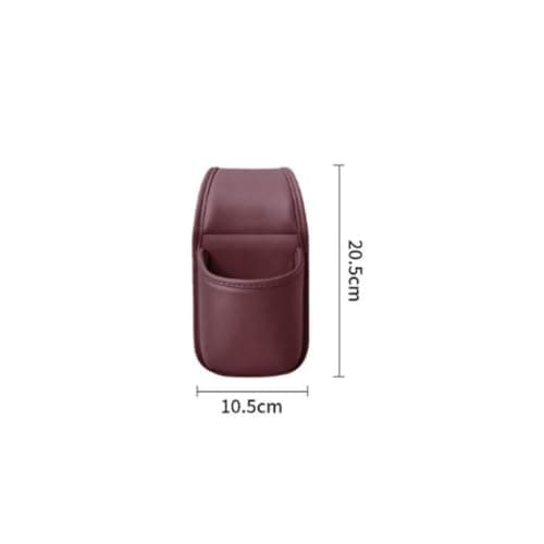 Leather Car Door Storage Pocket Double-layer Compartments Organizer Grey — view 2