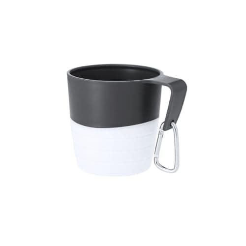 Personalised 340ml Collapsible Silicone Cup with Carabiner - Custom Printed Foldable Travel Mug with Handle for Camping, Hiking & Outdoor Use — view 5