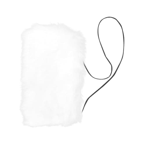 Faux Fur Hand Warmer Muff for Ladies, White, Cozy Winter