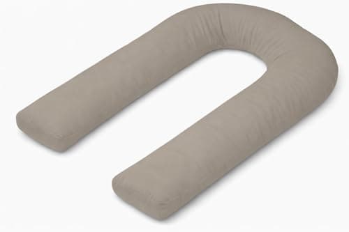 MIA U Shaped Pregnancy Pillow Case 100% Cotton Nursing Maternity Body Bolster Support Cover Zip Closure 9Feet (275cm) — view 2