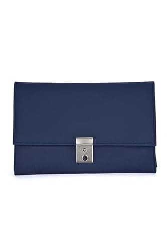 AR BRAND EST. 2021 Travel Document Wallet Organiser with Lock for Passport (Dark Blue) — view 6