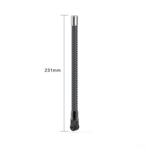 Carbon Fibre Extension Rod Kit, 1/4 Inch Thread Action Camera Pole with 10cm 20cm 30cm Length Options, Lightweight Selfie for Third Person(Black 30 cm) — view 6