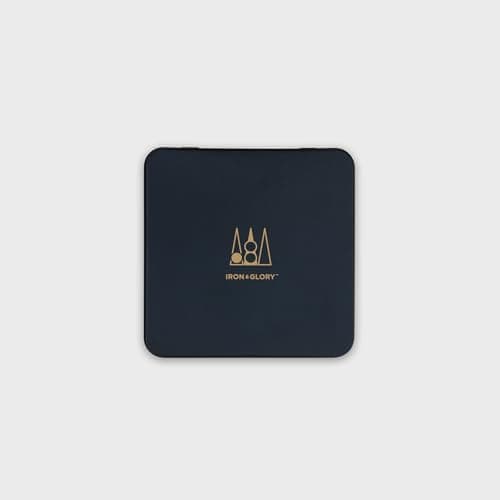 Iron & Glory Magnetic Travel Backgammon Set in Durable Tin Case | Compact & Portable Board Game with Secure Magnetic Pieces | Perfect for On-the-Go Fun & Strategy | Includes Fabric Carry Pouch — view 6