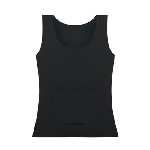 Women's Heated Fleece Vest, Thickened Thermal Base Layer with Electric Warmth for Winter Outdoor Activities, Soft Pure Color Sleeveless Jacket for Daily Wear(L Black)