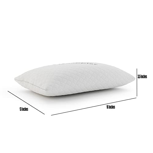 Nappler Small Shredded Memory Foam Pillow for Travel and Camping - Compressible Medium Firm Bed Pillow, Contoured Support, Breathable Cover, Machine Washable, Ideal Backpacking, Airplane and Car — view 3