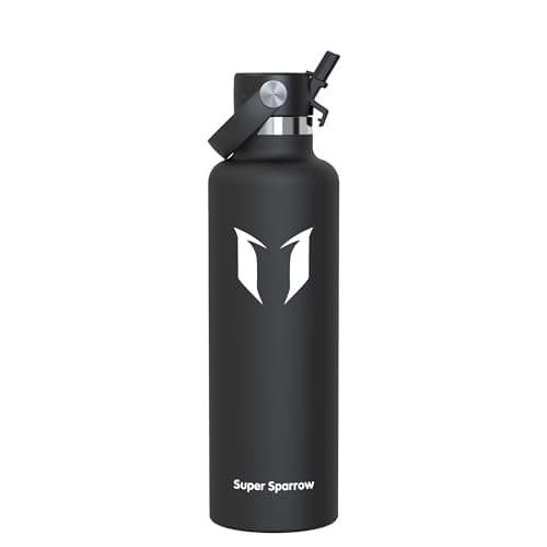 Sparrow Insulated Water Bottle 1L FlipFlow Metal Drinks Bottle with Straw