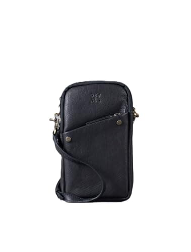 Lakeland Leather Harstone Leather Travel Bag for Women & Men – Genuine Leather Cross Body Travel Wallet Bag with Adjustable Strap, Passport Holder, Phone Bag, Twin Zip Compartments (Black)