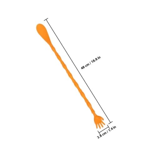 Hoement 2Pcs Dual-Sided Claw Back Scratcher and Long Handle Shoehorn Set Plastic Hand Shaped Back Scratcher Stick with Shoe Helper for and Easy Shoe Wearing Portable for Seniors and Travel — view 2