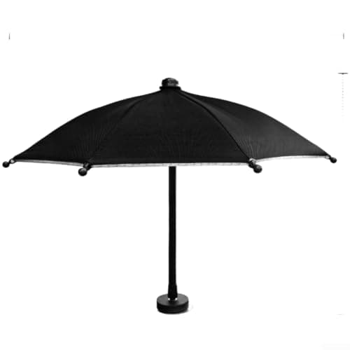 Compact Folding Umbrella 27x22cm Portable Travel Size(Black)