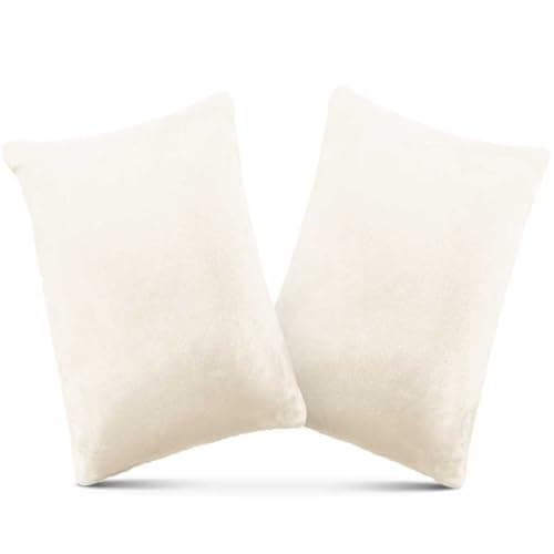 TaiBest 2 Pack Small Pillow, Memory Foam Mini Pillow 11 X 7 Inches for Travel, Sleeping, Nap and Neck, Knee, Lumbar Support, Tiny Pillow Cushion for Pet, Dogs (beige)