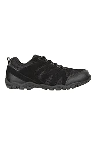 Mountain Warehouse Outdoor Womens Hiking Shoes - Suede & Mesh Upper, Mesh Lined Trainers - for Spring Summer, Hiking, Walking & Outdoors Black Adult Shoe Size 6 — view 2