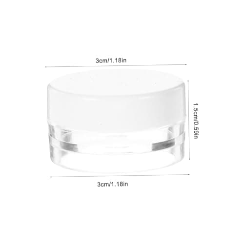 20 Pack 3g Plastic Cosmetic Cream Jars Lids for Travel Use — view 2