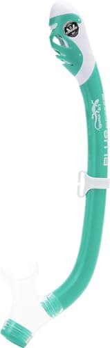 CRESSI Tinetto Rocks Dry Set Aqua Green/White [S/M] - Kids Snorkeling Set Short Adjustable Fins, Silicone Mask, and Dry Snorkel, Aqua Green/White, S/M — view 3