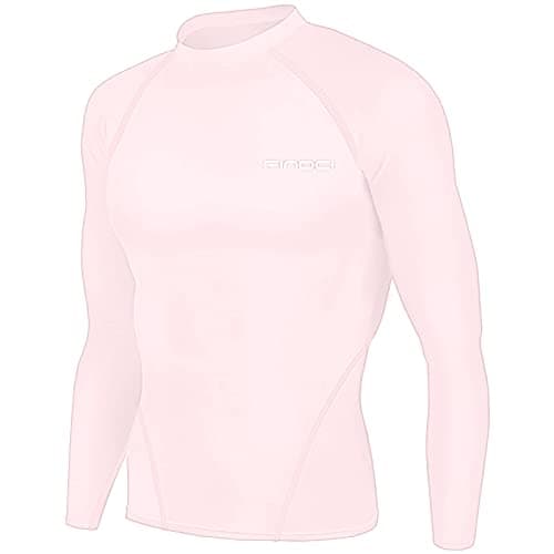 Arestory Mens Thermal Underwear Set, Men's Quick Dry Gym Tights Running Clothes Sports Wear Set Base Layer Compression Pants Long Sleeve Shirt Top Sport Pants Leggings for Workout Outdoor Sports Pink — view 3