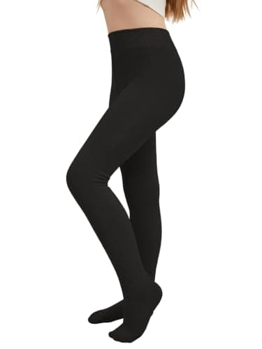 YloveM Girls Fleece Lined Thermal Tights Footed Winter Leggings 3-5 Years