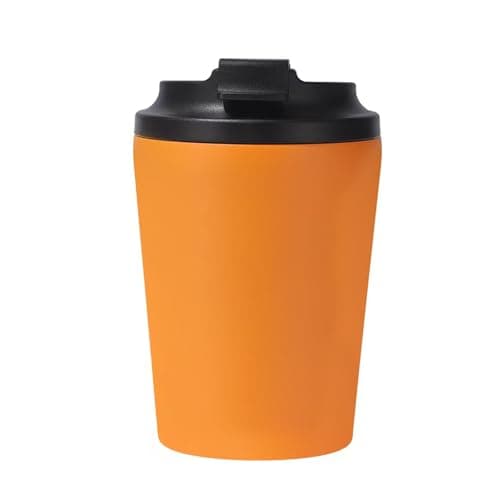 ZHIFENGYUAN Stainless Steel Insulated Coffee Cup with Spill Proof Lids,12oz(350ml),Unbreakable Durable,Reusable Drinking Cup,Gift for hot Cold iced, Travel Mug for Child Adults Outdoor(Orange)