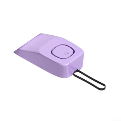 Rechargeable Door Stop Alarm 70dB with Adjustable Sensitivity - Vibration Triggered Wedge for Home Security Travel Safety Kit 10x5.1cm(Purple)