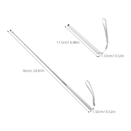 Teacher Pointer Stick Retractable White Telescopic Stainless Steel — view 2