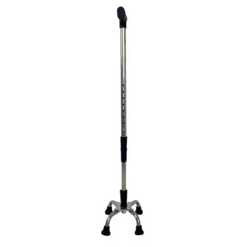 Orthologics™ 4 Feet Walking Stick Small Based Quad Cane/Tetrapod with Non slip Rubber Ferrules. Fully Adjustable -10 Height Settings Extra Stability for Elderly M9 — view 6