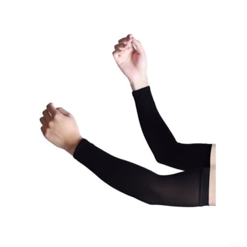 Sports Arm Sleeves for Cycling Running Golf Outdoor Use(Straight-leg Black) — view 3