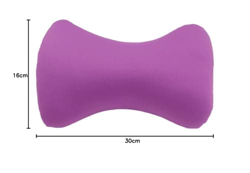 1-Piece Microbead Bone-Shaped Neck Pillow, Soft Ergonomic Support Pillow, Portable Mini Travel Neck Rest for Office, Car, Home, Lavender, 38x20cm — view 6