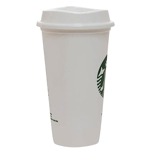 Starbucks White Reusable Plastic Travel Mug/Cup/Tumbler Grande Medium, 16oz 473ml — view 2