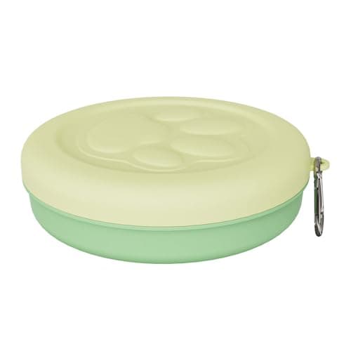 micherr Pet Feeders,Dog Travel Bowls Portable Cats Water Dish Bowl with Cover Lid for Pet Walking Parking Camping Traveling