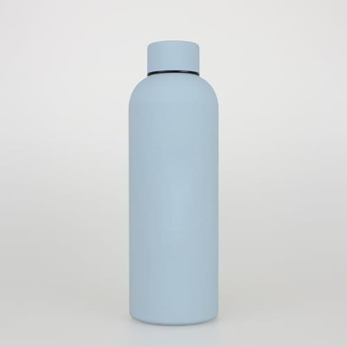 cribstar Personalised Engraved Insulated Water Bottle | Stainless Steel Water Bottle | Double Walled Drink Bottle Keeps 12 Hours Hot & 24 Hours Cold 500ML | Vaccum Flask (Dusty Blue) — view 2
