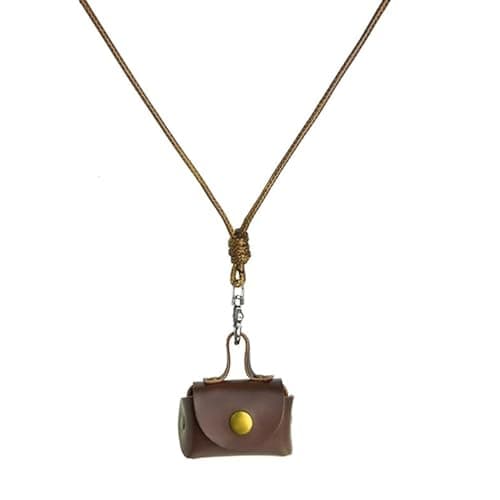 XIGACGEH Sturdy Leather Neck Hanging Pouches Accessory for Earphone and Cash Storage Multipurpose Use for Travel and Shopping Neck Hanging Pouches