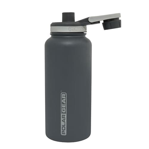 Polar Gear 1L Insulated Water Bottle - Double Wall Vacuum + Dust Cover Cap