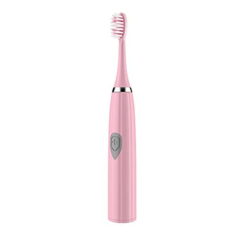 Gelb&Schwarz Battery Electric Toothbrush, 3 Pack Heads, Pink, 5 Modes, 7X Plaque Removal, 30 Days Use, 56g, Adult, Unisex