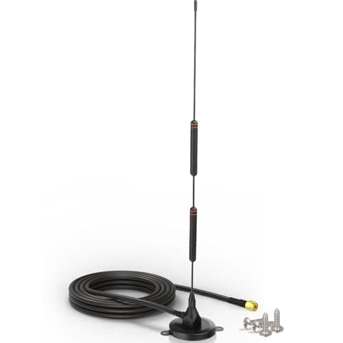 Bingfu 4G LTE MIMO Antenna 10dBi SMA Male with Magnetic Base, 3Meter Cable