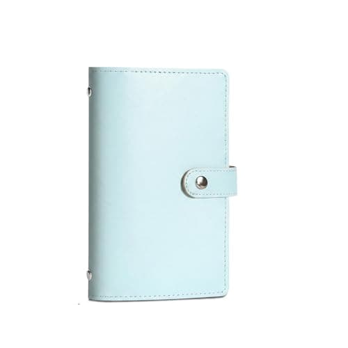 2-Pack Money Saving Wallet, Blue Cash Saving Binder with 50 Sheets, PU Leather Budget Book for Cash, Savings Challenge Book Organizer for Notes, Gifts for Couples Family, 17.8x11.3cm