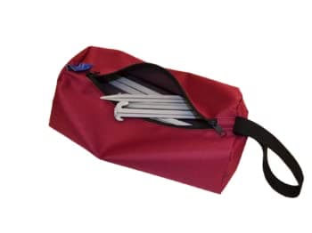 PEG OR SHOE BAG WATERPROOF WITH ZIP AND HANDLES (MAROON) — view 2