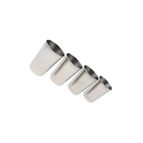 ICDKOYK Outdoor Stainless Steel Cup Set Travel Camping Sippy Cups Portable Metal Mugs for Kids Adults Outdoor Sippy Cups for Home Outside Activities Stackable Unbreakable Drinking — view 3